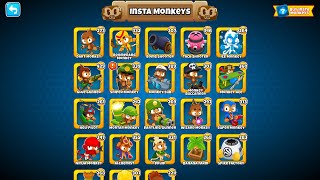 All Gold Bordered Insta Monkies btd6 [upl. by Dorri]