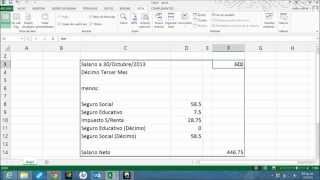 calculo del sueldo neto de un empleado [upl. by Ilenay]