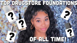 TOP 5 DRUGSTORE FOUNDATIONS OF ALL TIME  DEMO INCLUDED [upl. by Marjana]