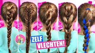 7 MOOIE ZOETE ZUSJES VLECHTEN MAKEN 1 Minuut Vlecht Tutorial ♥DeZoeteZusjes♥ [upl. by Eadrahc689]