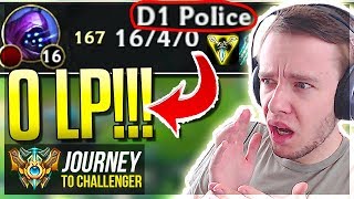 D1 POLICE IS AFTER ME HHHEEEEELLLPPPPP Journey To Challenger  League of Legends [upl. by Haymo]