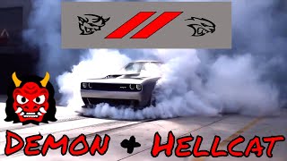 DODGE HELLCAT amp DEMON SRT COMPILATION  SUPERCHARGER WHINE BURNOUTS EXHAUST SOUND [upl. by Iilek]