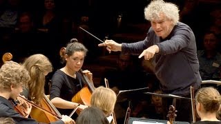 In rehearsal Simon Rattle conducts 6 Berlin school orchestras [upl. by Voccola]