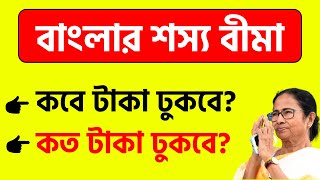 বাংলার শস্য বীমায় টাকা কবে থেকে দেওয়া হবে কত টাকা ঢুকবে BANGLA SASHYA BIMA [upl. by Anihsak298]