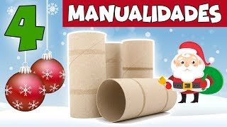 4 MANUALIDADES PARA NAVIDAD CON RECICLAJE Adornos fáciles [upl. by Seel]