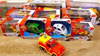 Feuerwehrmann Sam Spielzeugautos alle Fahrzeuge der Pontypandy Feuerwehr Feuerwehrautos Unboxing [upl. by Crow438]