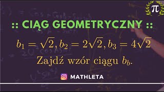 13 Ciąg geometryczny  pewniak maturalny 4 [upl. by Lamiv]