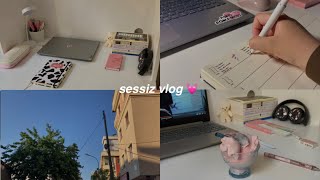 sessiz vlog  ajanda tutmak ingilizce benimle bir gün 🌷 [upl. by Eynenihc]