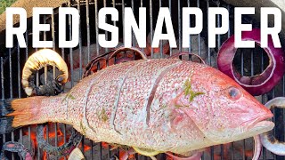 How to Grill Whole Red Snapper  Grilled Red Snapper [upl. by Marelda]