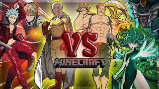 Ban VS Escanor Genos VS Deep Sea King Saitama VS Tatsumaki AND More Minecraft [upl. by Randy903]