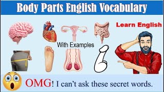 Parts Of Body  Vocabulary  Body Parts Name  Learn English With Examples [upl. by Maximilian160]