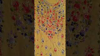 Beautiful skin yellowish ❤️ zaibetan handembriodery embroideredclothing dgkhan onlineshopping [upl. by Sturges216]