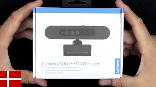 Lenovo 500 FHD Webcam  Udpakning amp Test Dansk [upl. by Irahcaz]