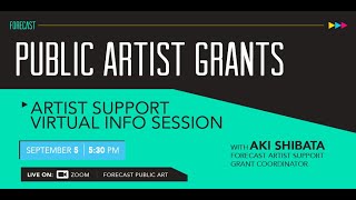 Artist Support Info Session for Forecasts public artist grants 2024 grant year [upl. by Chancey977]