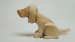 Carved Wood Beagle beginner carving projects [upl. by Tenner357]