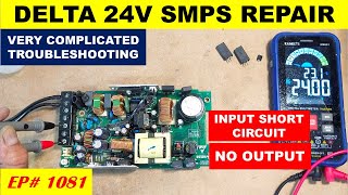 1081 Very complicated Repair SMPS input short circuit no output [upl. by Locke]