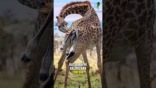 Giraffe giving birth Gestation period [upl. by Alake]