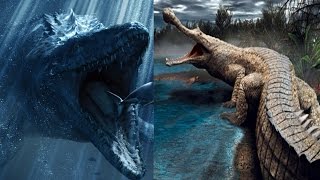 Mosasaur vs Sarcosuchus Who Would Win [upl. by Aisset]