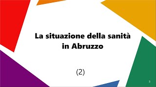 La situazione della sanità in Abruzzo 2 [upl. by Netsud]