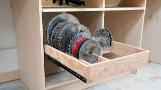 Saw Blade Storage  Building The Miter Saw Station Part 5 [upl. by Darrey]