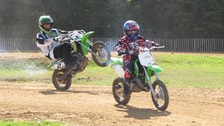 New Kawasaki KX65 and a surprise from Lee Bowers for Lottie Trenchard [upl. by Ecyle]