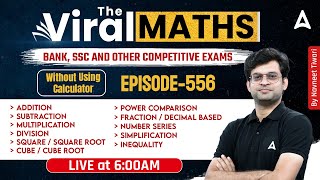 Bank Exams  Simplification  Number Series  Inequality  Arithmetic amp DI By Navneet Tiwari [upl. by Carder]