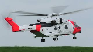 SAR Queen Norwegian AW101 Merlin ZZ113  Yeovil November 2021 [upl. by Ttereve]