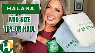 HALARA MID SIZE TRY ON HAUL  I NEED ONE IN EVERY COLOR  HOTMESS MOMMA VLOGS [upl. by Eylloh]