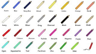 Color Names  List of ColorsColours in English [upl. by Knight]