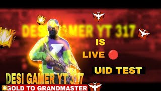 BR RANK PUSH FREE FIRE GOLD TO GRANDE MASTER FF LIVE STREEM FREEFIRE [upl. by Asiat]