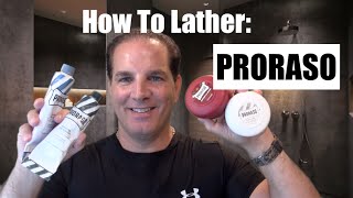 How to Lather Proraso Shaving Cream and Shave Soapgeofatboy [upl. by Myrlene]