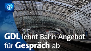 GDL lehnt Angebot der Bahn für neues Gespräch im Tarifstreit ab [upl. by Zenda]