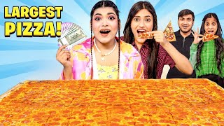 Eating Largest PIZZA Wins Rs50000 Challenge  Mahjabeen Ali [upl. by Elitnahc]