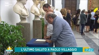 Funerali di Paolo Villaggio laddio di figli e colleghi  Unomattina Estate 06072017 [upl. by Notserk]