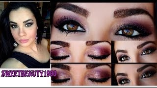 Plum Christmas makeup  ❤SweetBeauty1990❤ [upl. by Ehttam]