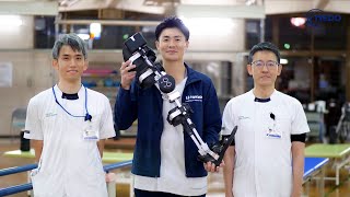 長下肢装具にワンタッチで取り付けられる膝制御デバイス「switch knee／Modular Leg Brace NEO」（株式会社徳田義肢制作所）PR [upl. by Lleinad]