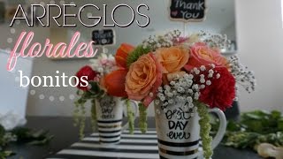 ARREGLOS FLORALES EN TAZA Fáciles y Bonitos [upl. by Moshell949]