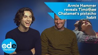 Armie Hammer reveals Timothée Chalamets pistachio habit [upl. by Acnairb]