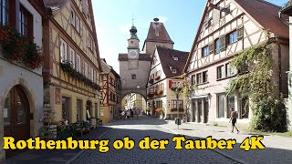 Rothenburg ob der Tauber Germany Walking tour 4K [upl. by Nylak]