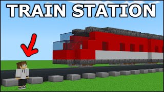 Minecraft 15 Train Station Build Hacks [upl. by Adnilra]