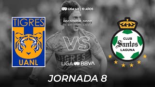 Resumen y Goles  Tigres vs Santos  Liga BBVA MX  Apertura 2022  Jornada 8 [upl. by Pruter647]