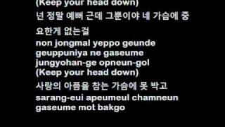 DBSKTVXQ  Keep your head down with lyrics on screen HANGUL  ROMANIZATION [upl. by Enneirda623]