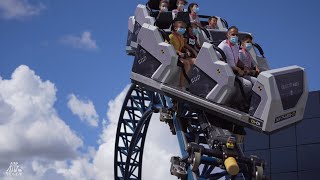 INTAMIN  Multi Launch amp Special Effects Family Spinning Coaster  Objectif Mars  Futuroscope [upl. by Latsyrhc]