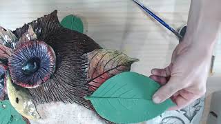 Making amp Painting Clay Leaves [upl. by Vittorio40]