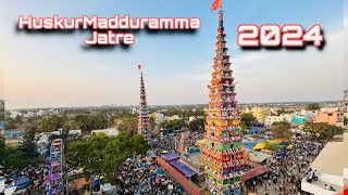 Huskur Madduramma Jatre Theru 2024 full video huskur Worlds Tallest Chariot [upl. by Yorel]