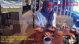 May 6th 2023 01c Breakfast at Konvin Hotel  Keflavik Airport Iceland [upl. by Aneelas]