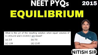 What is the pH of the resulting solution when equal volumes of 01MNaOH and 001MHCl are mixed [upl. by Amabil]