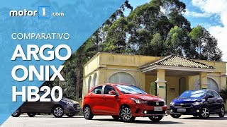 Comparativo Argo encara Onix e HB20 automáticos  Motor1com [upl. by Beatty]