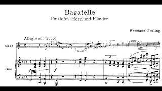 Acompanhamento  Bagatelle  Hermann Neuling Trompa e Piano [upl. by Dirrej]