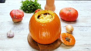 Фаршированная тыква  Рецепты от Со Вкусом [upl. by Ahsyekat272]